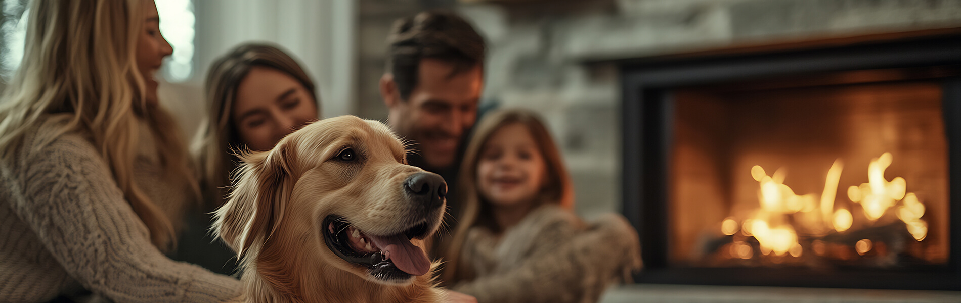 Family Dog Fireplace 1900x600